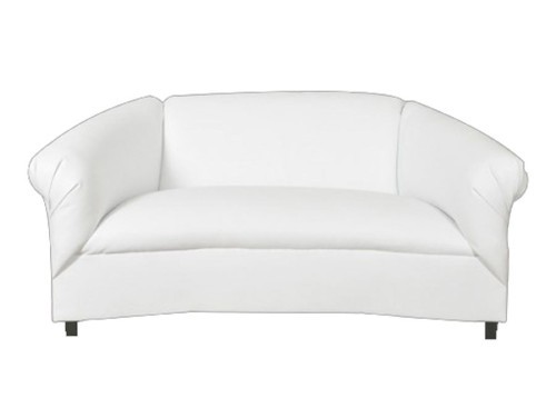 White Angora Love Seat